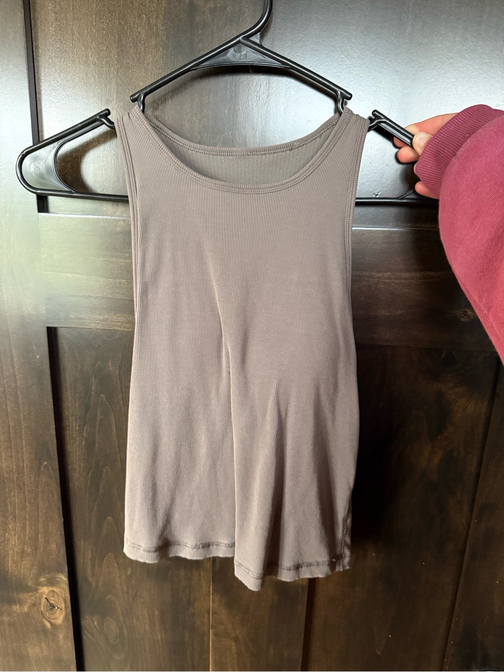 Vuori Ribbed Scoop Neck Tank Top - Taupe Brown